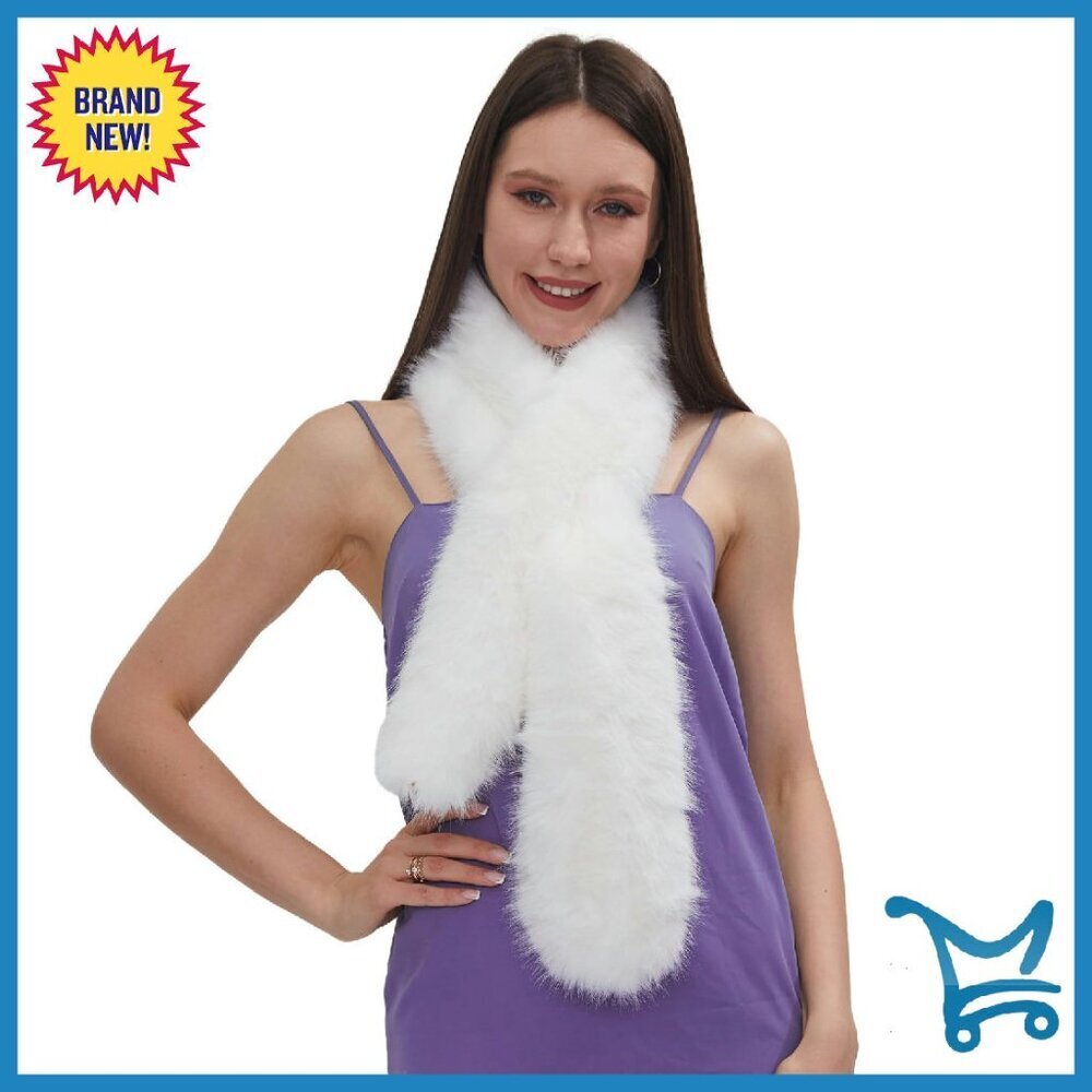 55 Inch Faux Fur Scarf Neck Warmer Shawl Wrap Winter Accessory